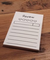 Review | kladblok | kladblokje | papier | Laat je beoordeling achter| Reviews | notitie blok | recensies