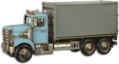 Vrachtwagen - container - miniatuur - vintage - tin - 37,1cm lang