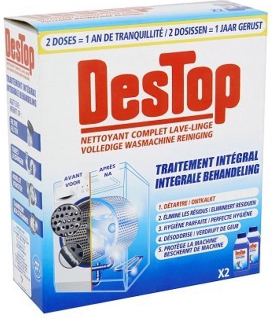 Destop Wasmachine reiniger Integrale Behandeling 4 x 250 ml