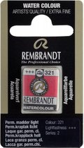 Rembrandt water colour napje Permanent Madder Light (321)