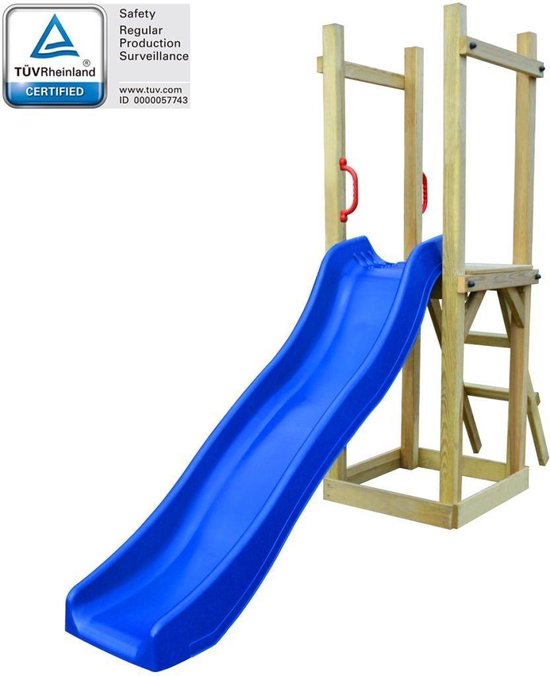 Grote Tuin Speelhuis met Schommel en Ladder 237x60x175cm Speeltoestel