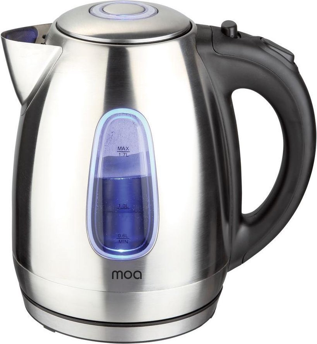 Waterkoker glas - RVS - met LED - 1.7L