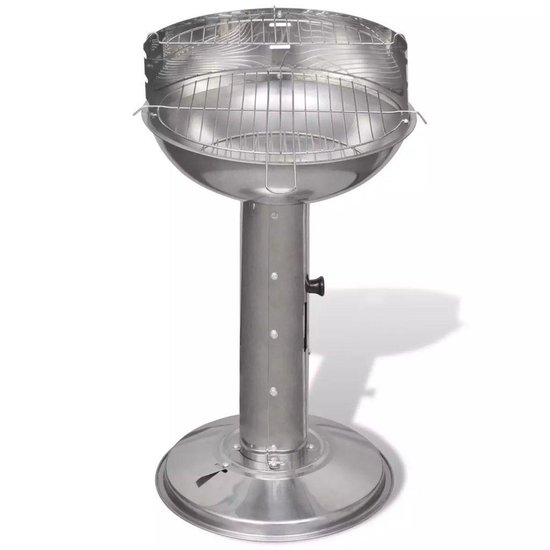 | vidaXL Ronde houtskool BBQ grill RVS BBQ Grill, Outdoor Emaille Ronde Grill, Houtskool Grill