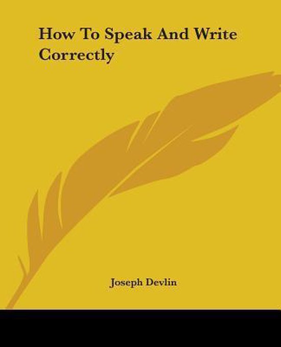 How To Speak And Write Correctly - cover