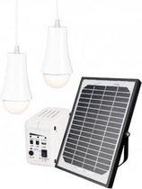 Solarset ASL-100 Incl. accu, Met 2 lampen - Geen 220v nodig tbv schuur of overkapping