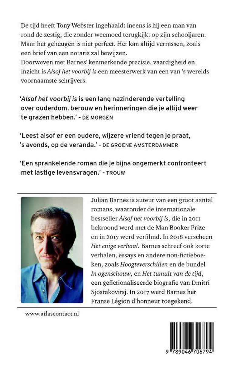 Alsof het voorbij is - back cover