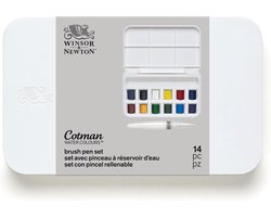 Winsor&Newton Cotman Brush Pen Set - 12 halve napjes - Voor op reis