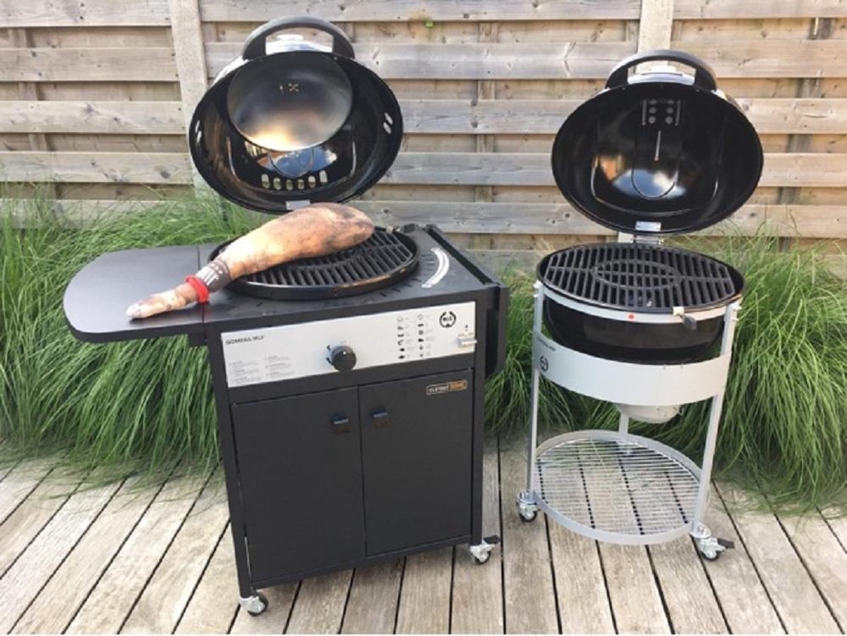 Barbecue Charbon rond avec Couvercle Noir Kamal Kamado 53 cm