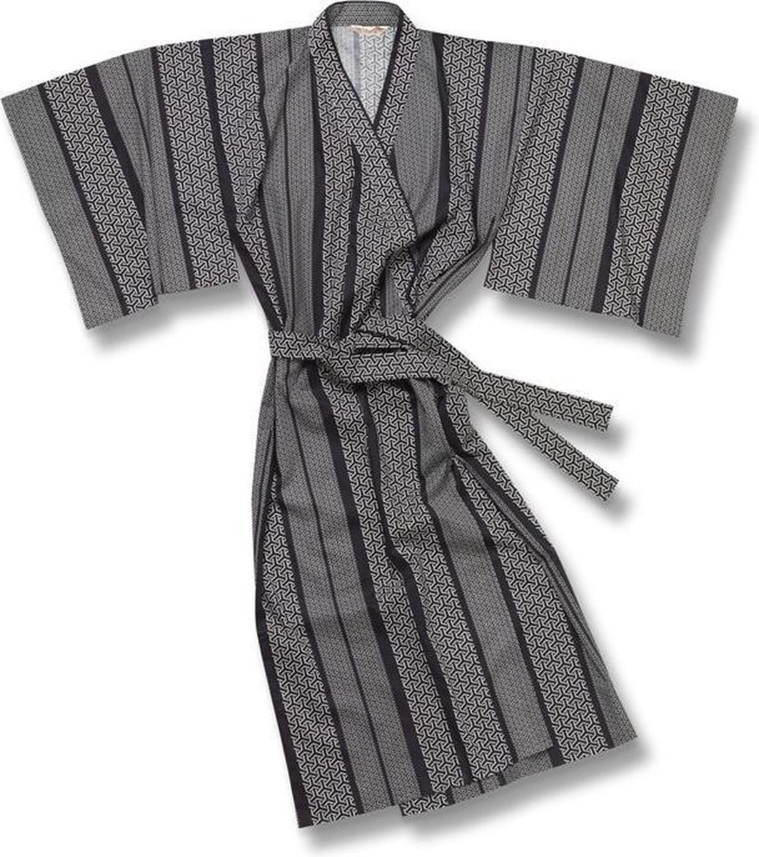 TA HWA Japanse Kimono Heren Yukata Zwart Geo One Size bol