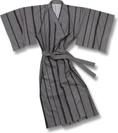 TA-HWA - Japanse Kimono - Heren Yukata Gevoerd -  Zwart - Geo - One Size