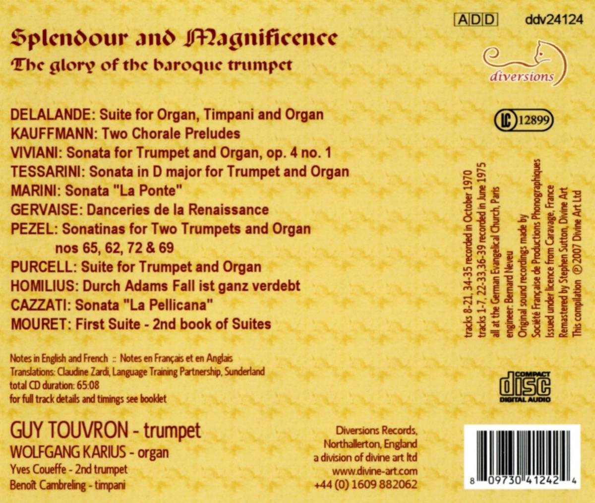 Guy Touvron Baroque Trumpet & Organ (CD), Wolfgang Karius Muziek bol