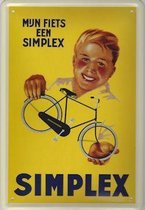 Simplex Rijwielen reclame Mijn fiets een Simplex reclamebord 20x30 cm