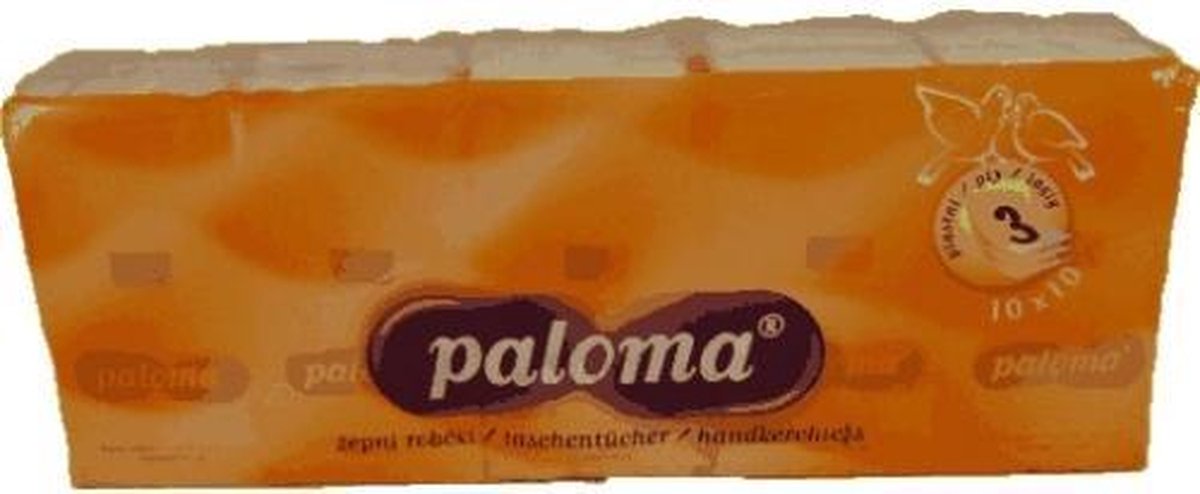 Goedkoopste Paloma Zakdoekjes Wit 10 Pakjes Van 10 Stuks