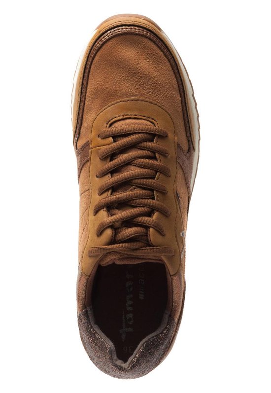 | Tamaris Sneaker Cognac Dames Maat 40 | Tamaris Sneakers cognac Maat 40
