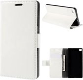 Litchi Cover wallet case hoesje Huawei Ascend P8 wit
