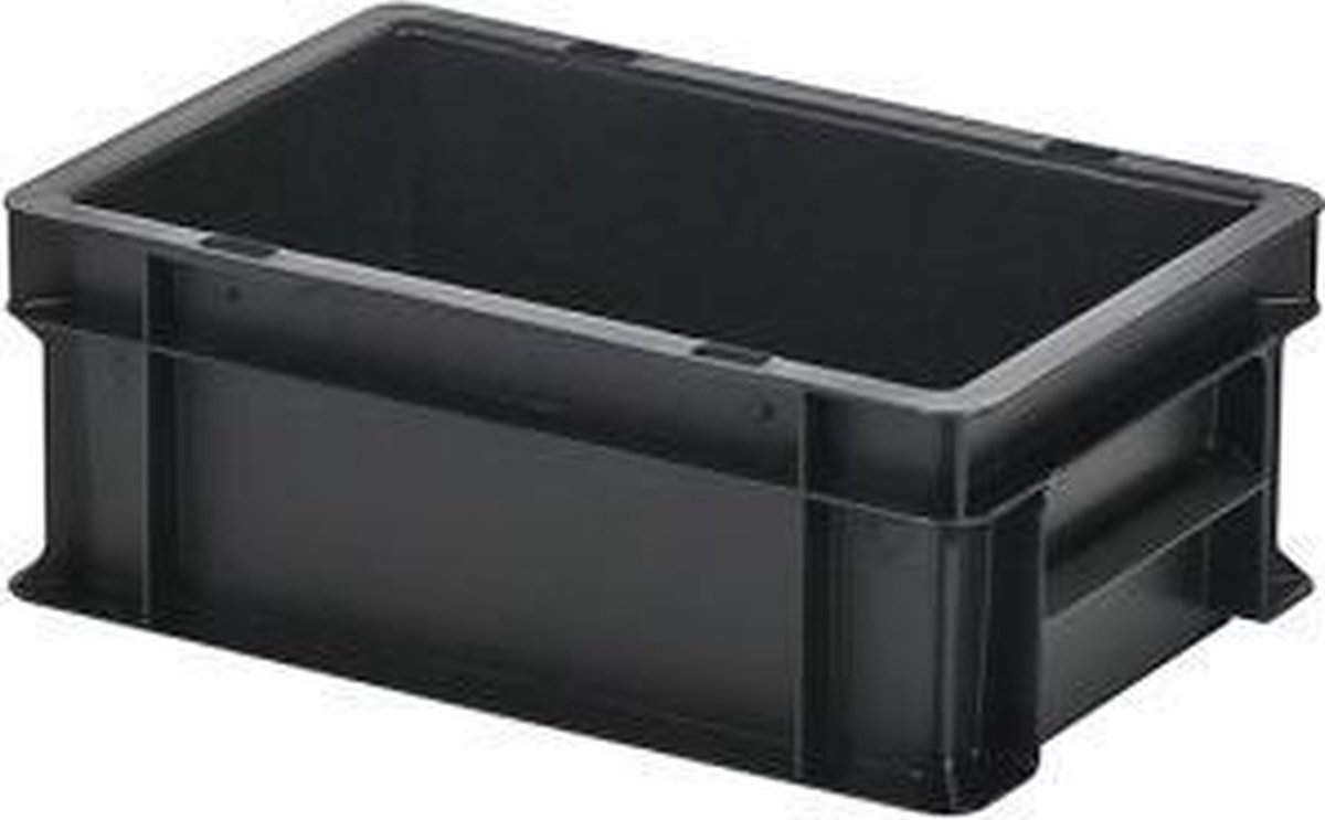 Opbergbox / Stapelkrat - Polypropyleen - Zwart
