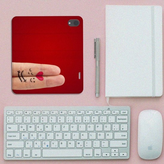 Couverture de livre iPhone XR avec fermeture magnétique Love