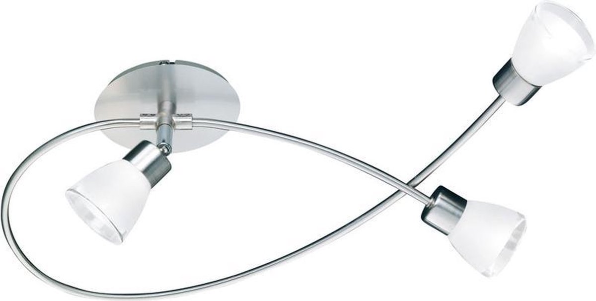 Trio Serie 8184 Plafondlamp 3x28W RVS Wit 618490307