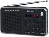 Sunstech Portable digital AM/FM silver radio Draagbaar Analoog Zwart, Zilver