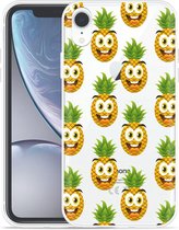 Geschikt voor Apple iPhone Xr Hoesje Happy Ananas - Designed by Cazy
