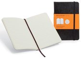 4x Moleskine notitieboek, 9x14cm, gelijnd, soepele cover, 192 bladzijden, zwart
