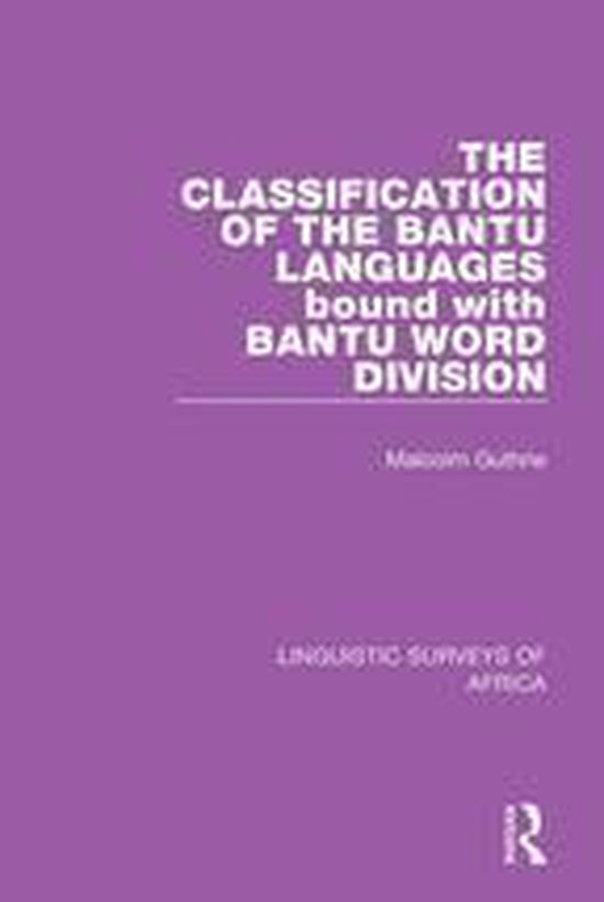 Linguistic Surveys of Africa - The Classification of the Ban ... - cover
