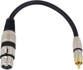 XLR Adapterkabel [1x XLR-bus 3-polig - 1x Cinch-stekker] 0.15 m Zwart Omnitronic