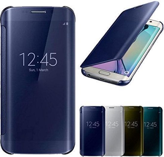 toewijzen spoor Klik Clear View Cover voor Galaxy S7 Edge – Donker Blauw | bol.com