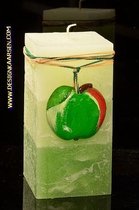 Appel kaars, Rechthoek Geurkaars, H: 14 cm
