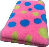 Vetbed Dierenmat Fleecemat Circles Roze Lime Blauw - latex anti-slip 150 * 100 cm