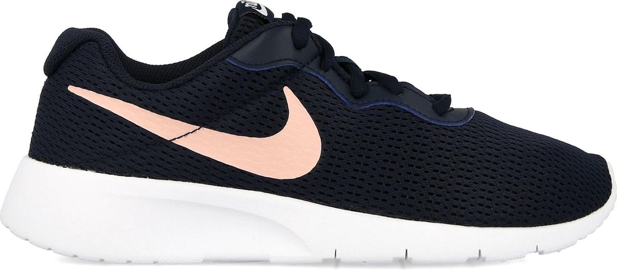 Nike Tanjun Sneakers - Maat 38.5 - Meisjes - donker blauw/wit/roze | bol.com