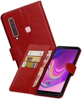 Zakelijke Bookstyle Hoesje voor Samsung Galaxy A9 2018 Rood