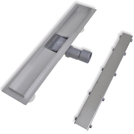 vidaXL Designafvoer douchegoot RVS 740 x 110 mm