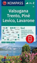 Kompass Wanderkarten - Kompass WK75 Valsugana, Trento, Piné, Levico, Lavarone
