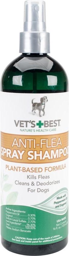 Rand Kudde binnenvallen Vet's Best - Anti vlooien shampoo voor honden - Flacon 470ml | bol.com