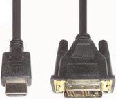 e+p HDMI 3/5 video kabel adapter 5 m DVI-D Zwart