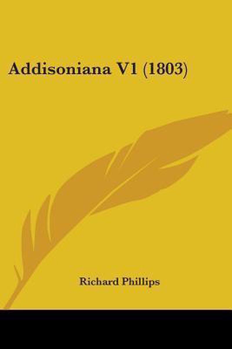 Addisoniana V1 (1803) op Prijzenvolger.com