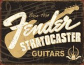 Fender statocaster gitaar wandbord reclamebord