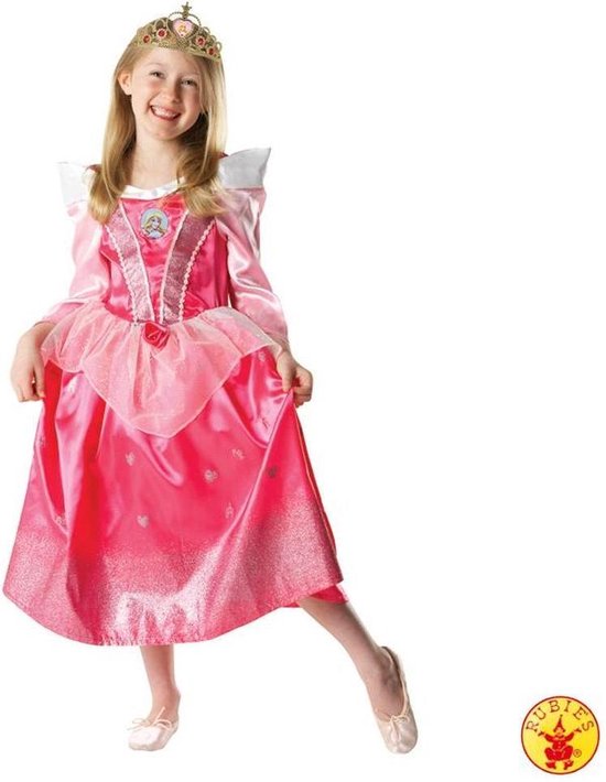 Disney Prinsessenjurk Doornroosje - Kostuum - Maat 98/104 | bol.com