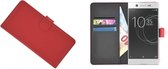 Sony Xperia XA1 Ultra Rood effen Wallet Bookcase Hoesje