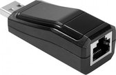 Dexlan 310740 tussenstuk voor kabels USB 3.0 Type A RJ-45 Zwart