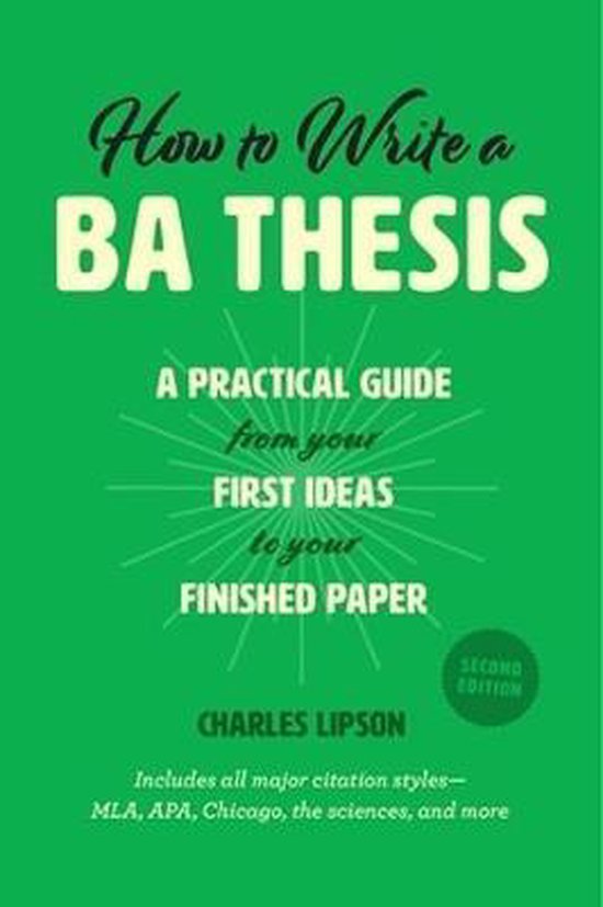 How to Write a BA Thesis, Second Edition – A Practical Gui ... - cover