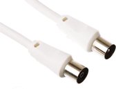 HQ - Câble coaxial - blanc - 1,5 mètre