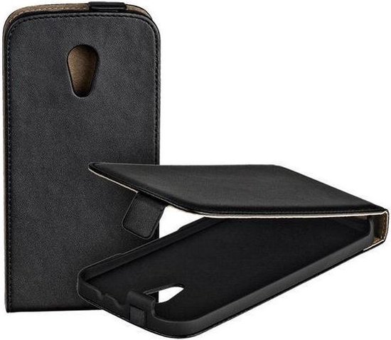Eco-Leather Zwart Motorola G 2014 Flipcase case hoesje | bol.com