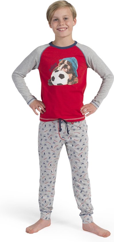trog nakomelingen beest Zoïzo - Baggy jongens pyjama lange mouw met voetbal print en hond 170/176 |  bol.com