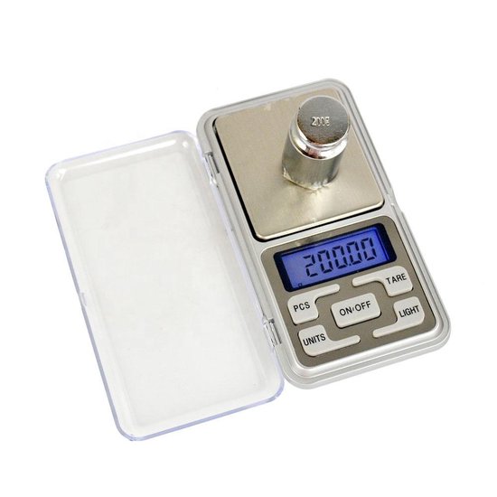 Elektronische weegschaal met hoge precisie, digitale gramweegschaal 30/0.001g Mini-laboratoriumlippenstift Weegschaal met diamantjuwelen (afmetingen: 30G/0.001G) (20G/0.001G