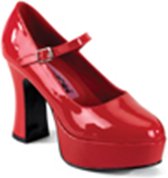 Funtasma Pumps -44 Shoes- Maryjane-50 US 13 Rood/Wit