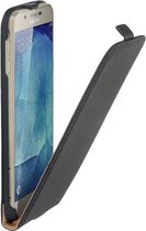 Zwart lederen flip case voor Samsung Galaxy A8 (2016) Telefoonhoesje