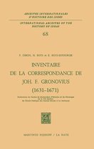 Inventaire De La Correspondance De Johannes Fredericus Gronovius (1631-1671)