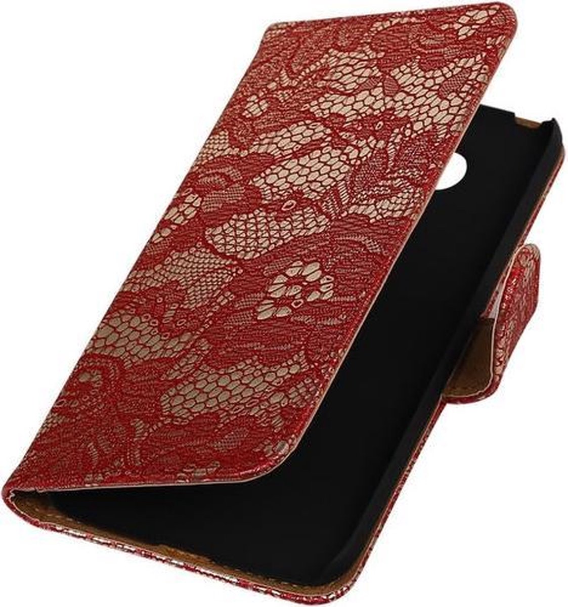 Rood Lace booktype cover hoesje voor LG G5